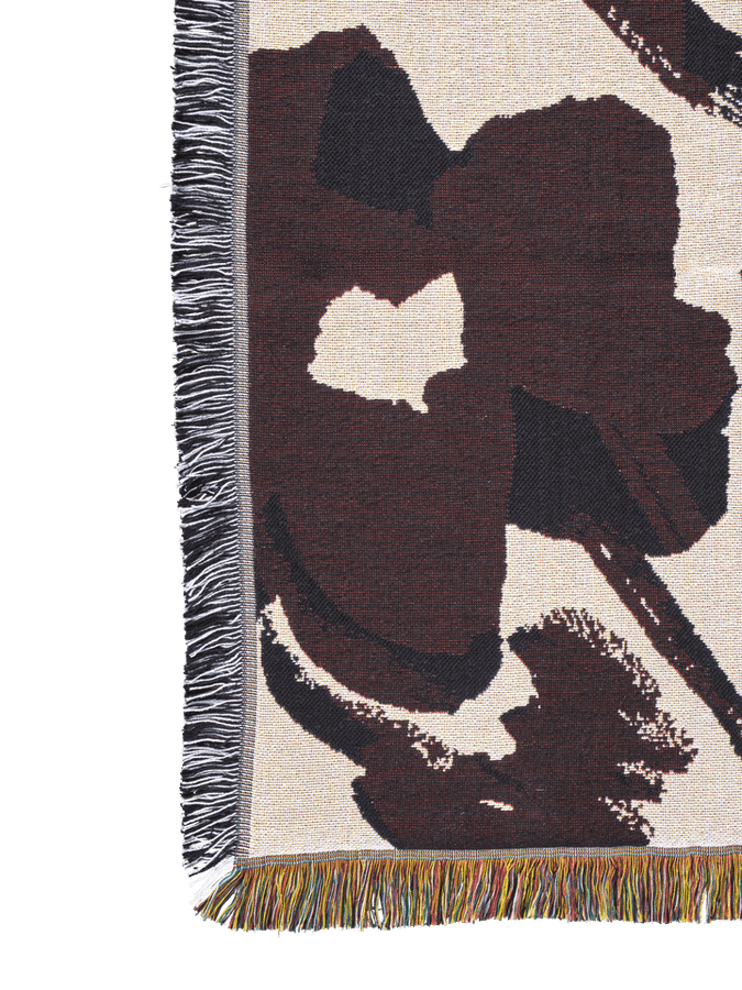 Ferm Living - Cilla Tapestry Blanket -Off-White/Dark Grape